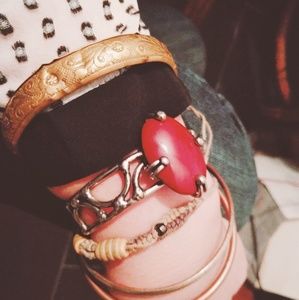 Artisan Carnelian Stone Cuff